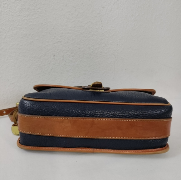 ⭐PRICE DROP⭐🛍️ Dooney &  Bourke Vntg Equestrian Navy Blue AWL Crossbody Bag - Picture 7 of 15